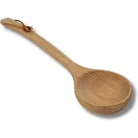 Blumenberg Schöpfkelle Aufgusskelle aus Komu-Holz 40 cm lang mit Lederriemen