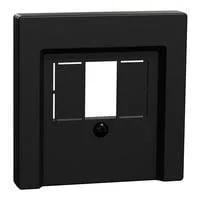 Zentralplatte schwarz matt für Telekommunikations-Anschlussdosen TAE Audio USB schwarz (matt), Retail