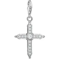 THOMAS SABO Charm-Einhänger Charm-Anhänger Kreuz, mit Zirkonia (synth)