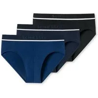 Schiesser Rioslip 95/5 (3er-Pack) mit sportlichem Logo-Webgummibund mit schmalen weißem Ansatz