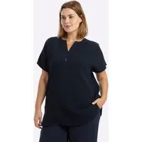 Sheego Klassische Bluse Tunika Kurzarm