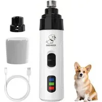 MOPUEA Hundeschermaschine Haustiernagelschleifer,schnurloser Nagelschleifer, USB-Aufladung, für kleine, mittlere und große Tiere,sicher für Hunde/Katzen, Dual-Speed-Regelung, 3 Schleiföffnungen, geringes Rauschen