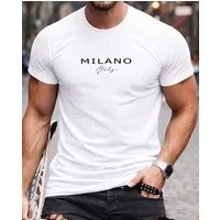 RMK T-Shirt Herren Shirt Rundhals Basic "Milano Italia" aus Baumwolle