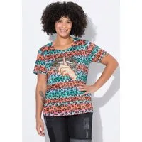 Angel of Style T-Shirt T-Shirt A-Linie Kussmund Leo-Streifen.