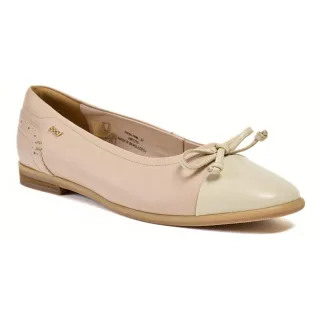 Pod Priya Leder Damen Rosa Ballerinas