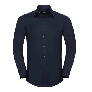 Russell Collection - Formelles Hemd für Herren Langärmlig (Leuchtend Navy-Blau)