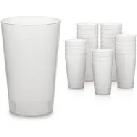 OCTOPUS Becher 25x Mehrwegbecher 500ml, Plastikbecher aus bruchsicherem Kunststoff, 25-tlg., PP