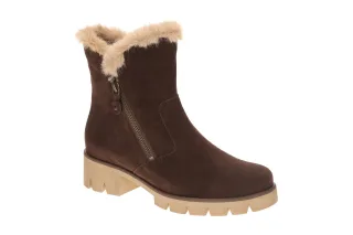 Gabor 8018.04 Damen Stiefeletten Braun Cacao - Echtleder Plateau Absatz