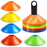 Athlejoy Trainingshilfe 20 Markierungshütchen Slalom Hütchen Kegel für Fußball, Leichtathletik