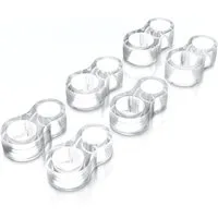 BEARWARE Wandtürstopper Türklinkenpuffer für Klinken 1,7 - 1,8 cm Durchmesser, transparent (Set, 6 St), Bumber Türgriffpuffer 25 x 45 mm, Klinkenpuffer schützt Wände & Möbel