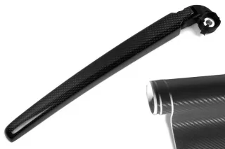 Heckwischer Frontwischer Scheibenwischer Arm Design Folie Set in Carbon Schwarz