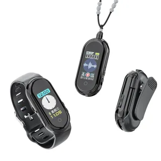 S36 Professional Wearable Voice Recorder 3-in-1 Design as Wristband Back Clip or Pendant with DSP Noise Reduction OTG Ty
