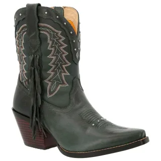 Durango Crush Bootie Leder Damen Sattel Braun/Denim Blau Stiefel