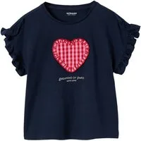 vertbaudet Kurzarmshirt T-Shirt mit kurzen Volantärmeln Mädchen