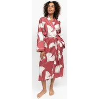 Cyberjammies Kimono Edler Damen Morgenmantel, lang, Baumwollmischung, Kimonokragen, Gürtel, Edles Design