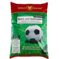WOLF Rasensamen Sport- und Spiel-Rasen, 125 m²