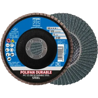 PFERD TOOLS POLIFAN POWER Fächerscheibe PFC konisch Leistungslinie SG DURABLE STEEL für Stahl - 67782126