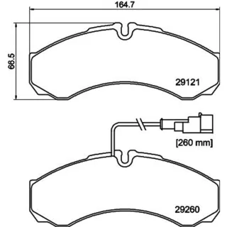 Hella Bremsbel?ge hinten Iveco Daily Nissan Cabstar Nt400