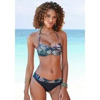 LASCANA Bikini-Hose Reese mit Umschlagbund und Palmendruck