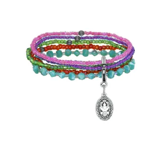 konplott - Armband - Petit Glamour dAfrique blau/grün/pink
