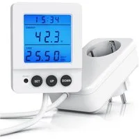 BEARWARE Energiekostenmessgerät digital, Strommessgerät, kabelgebundenes seperates Display, 3680 Watt, Stromverbrauchszähler, Stromzähler für die Steckdose, LED beleuchtet