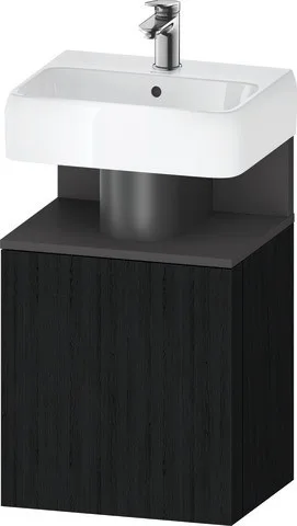 Duravit Qatego Waschtischunterbau wandhängend Eiche Schwarz Matt 440x350x645 mm - QA4076L49160000 QA4076L49160000