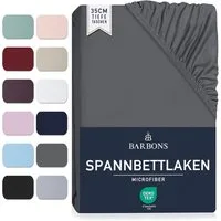 BARBONS Spannbettlaken Mikrofaser Bettlaken, 35 cm Tiefe Spannbetttuch, Gebürstete Polyester, (1 Stück), Topper