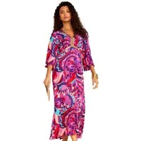 Love & Roses Midikleid Love & Roses Midikleid mit Paillettenbesatz (1-tlg)