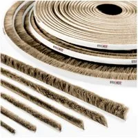 STEIGNER Duschdichtung Bürstendichtung selbstklebend 8mm Bürstenhöhe Türdichtung 5m Länge, L: 500 cm