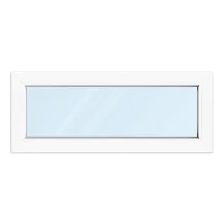 Fenster 100x40 cm, Kunststoff Profil Kömmerling 70 AD, Weiß, 1000x400 mm, einteilig festverglast, 2-fach Verglasung, individuell konfigurieren
