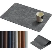 AURIVION Platzset 6er-Set Leder-Platzsets rutschfest, hitzebeständig, leicht zu reinigen, (Set, 6-St., Setinhalt: 6 Platzsets Maße: je 44,5 x 30 cm), Vielseitig: geeignet für Zuhause, Restaurants oder Cafés
