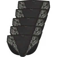 Nina Von C. Bikinislip 5er Pack Jazzpant Silver Edition (Packung, 5-St) superflache Abschlüsse, florale Spitze, weich, anschmiegsam