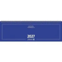 BRUNNEN Buchkalender BRUNNEN Querterminbuch Mod. 775 2027, 420×137 mm, Karton, blau