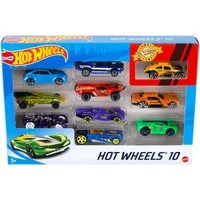 Hot Wheels Spielzeug-Auto Hot Wheels Set mit 10 Fahrzeugen, (Set, 10-tlg), im Maßstab 1:64, Variante nicht wählbar