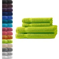 Hometex Premium Textiles Handtuch in Premium Qualität 500 g/m², Feinster Frottier-Stoff 100% Baumwolle, 2x Duschtuch + 2 Handtuch, weich, saugfähig, extra schwer & flauschig