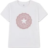 Converse T-Shirt CNVG BOWS & LACE GRAPHIC TEE mit geripptem Rundhalsausschnitt, aus weichem Jersey-Material