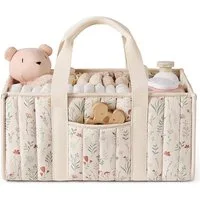 Zaewry Aufbewahrungskorb Windel-Aufbewahrungskorb, Windeltasche mit Blumenmuster, Modische Wickeltasche, multifunktionaler Aufbewahrungskorb