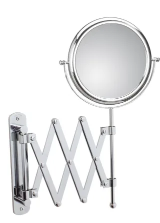 Koh-I-Noor Spiegel mit ausziehbarem Arm Doppiolino x2 Ø18x45x38, Chrom, 48/1KK2 48/1KK2