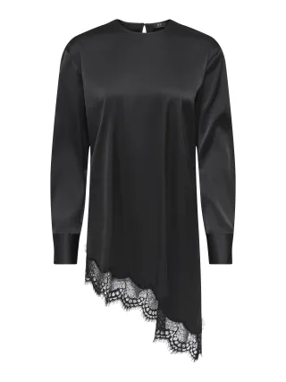 JDY - JDYNADDY L/S ASYM LONG TOP WVN Black - Gr. - M