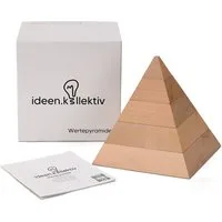 ideen.kollektiv Lernspielzeug Wertepyramide aus Holz – Bedürfnispyramide für Coaching, Therapie & Beratung, visualisiert Ziele und persönliche Entwicklung