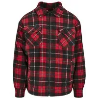 URBAN CLASSICS Langmantel Urban Classics Herren Plaid Teddy Lined Shirt Jacket