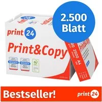 print24 Drucker- und Kopierpapier Kopierpapier 2500 Blatt A4 80g Premium Weiß PEFC zertifiziert, PEFC-Zertifikat (GFA-PEFC-COC-500582)
