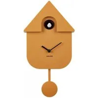 Karlsson Uhr Kuckucksuhr Wall Clock Modern Cuckoo Ockergelb (41cm)