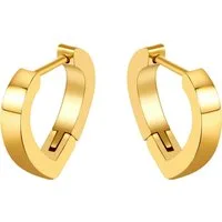 Firetti Paar Creolen Schmuck Geschenk Edelstahl Ohrschmuck Ohrringe Herz
