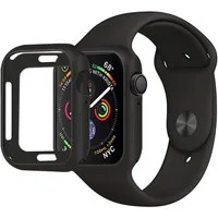 AVANA Smartwatch-Hülle für Apple Watch Series 6 5 4 SE 40mm / 44mm Hülle Schutzhülle Case, Cover, offenes Display, Schwarz