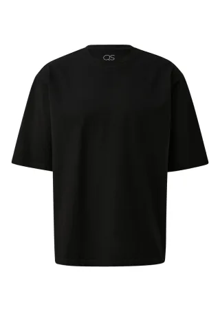 Q/S designed by - Loose Fit T-Shirt aus Heavy Jersey schwarz - Gr. - L