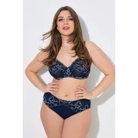 Ulla Popken Midislip Midislip Two-Tone-Spitzeneinsatz Mikrofaser