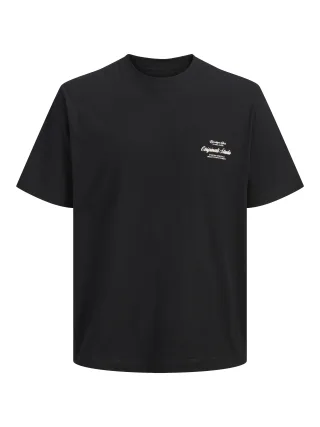 JACK&JONES - JORNORREBRO TYPO TEE SS CREW NECK NOOS Schwarz - Gr. - M