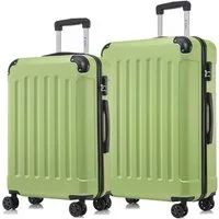 YONSLY Trolleyset Hartschalen-Reisekoffer Rollkoffer Trolley Gepäckset aus ABS, 4 Rollen, (Reiseset, 2 tlg., Größen L&XL), mit 360° Doppelrollen, Zahlenschloss und ergonomischem Gummigriff