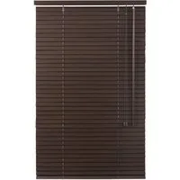 Sekey Jalousie Holzjalousie ohne Bohren Echtholz 35mm Lamellen Rollo Dunkelbraun, Flexible Klemmmontage, robust, pflegeleicht und langlebig
